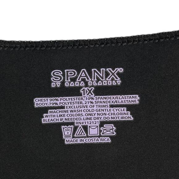 Spanx Hide & Sleek Cami Shaping Tank Slimming Cool Top Black NWT Size 1X - Picture 5 of 7